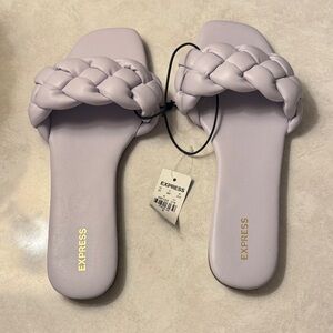 Brand New With Tags - Never Worn Express Women's Light Purple Braided Sandals